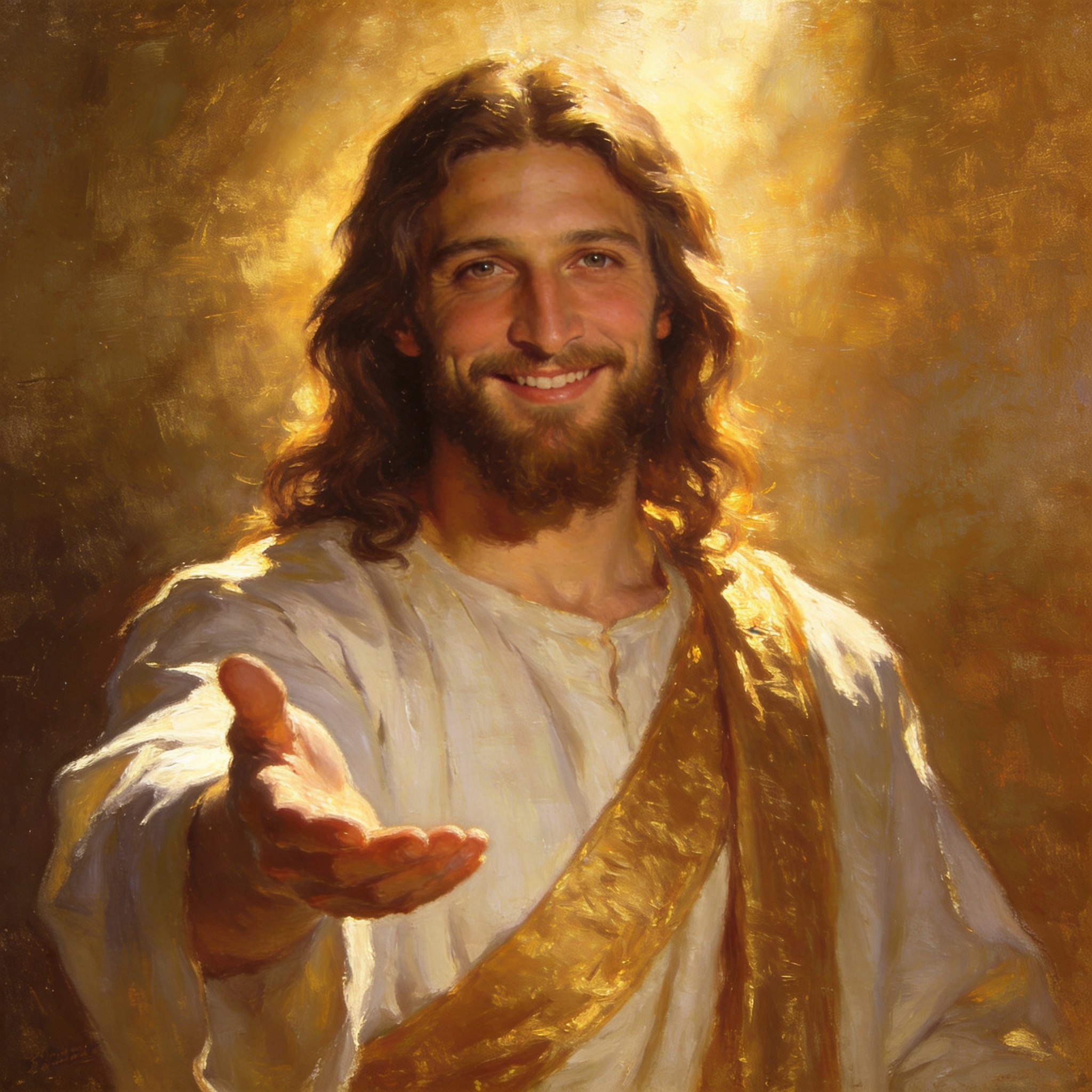Jesus reaching out to bless you